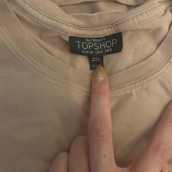 Topshop Maternity, US 4, muted rose/taupe colour tshirt - Picture 1 of 2